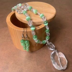 Handmade set of necklace and earrings